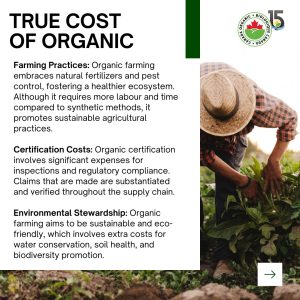Canada Organic - the true cost of organic