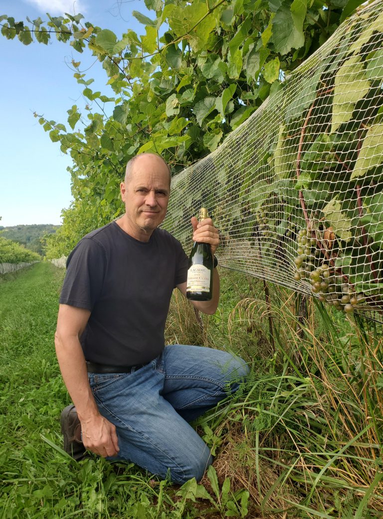 Biocyclic Vegan agriculture in Gaspereau Valley Nova Scotia. L'Acadie Vineyards produces certified vegan wines.